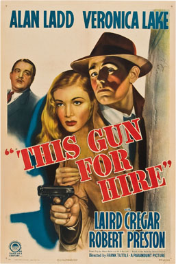 THIS GUN FOR HIRE (R-1945) ONE SHEET MOVIE POSTER