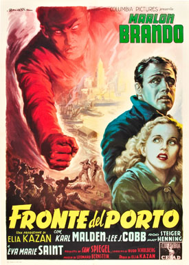 ON THE WATERFRONT (1954) ITALIAN 2-FOLIO MOVIE POSTER - MARLON BRANDO