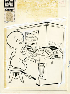 WARREN KREMER - FRIENDLY GHOST CASPER #15 ORIG COVER ART (1954)
