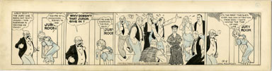 CHIC YOUNG - BLONDIE DAILY STRIP ORIG ART 12-6-32 JURY