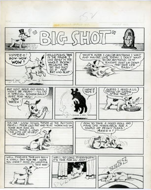 ED WHEELAN - FAT & SLAT #2 Pg 25 ORIG ART 1947 BIG SHOT
