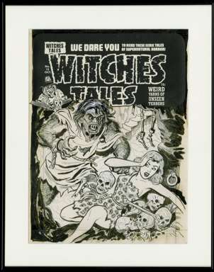 JOE SIMON - WITCHES TALES #15 COVER ORIGINAL ART 1952