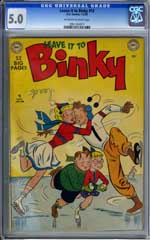 LEAVE IT TO BINKY #12 (1950) CGC VG/FN 5.0 OWW Pages
