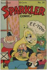 SPARKLER COMICS #38 CAPTAIN & KIDS LOST VALLEY Pedigree