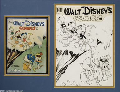 CARL BUETTNER -DISNEY C&S #128 DONALD DUCK CVR ART 1951