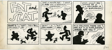 ED WHEELAN - FAT & SLAT #2 Pg 26 ORIG ART 1947 COLLISION