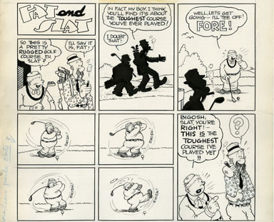 ED WHEELAN - FAT & SLAT #2 Pg 26 ORIG ART 1947 GOLF