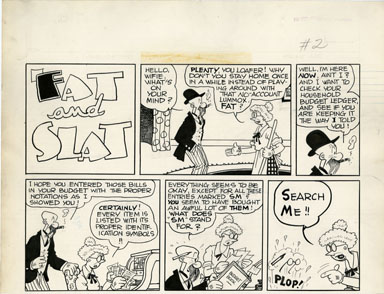 ED WHEELAN - FAT & SLAT #2 Pg 28 ORIG ART 1947 SEARCH ME