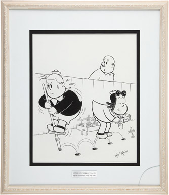 IRVING TRIPP - LITTLE LULU LIBRARY SET IV SLIPCOVER ORIGINAL ART 