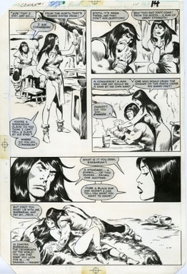 JOHN BUSCEMA - CONAN MOVIE #1 PG 12 ORIG ART SNAKE-WITCH
