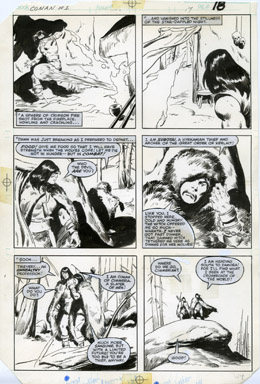 JOHN BUSCEMA - CONAN MOVIE #1 PG 14 ORIG ART  SUBOTAI