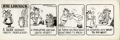 ED NOFZIGER -SIR LIM'RICK DAILY ART 07-31-67 PORCUPINE