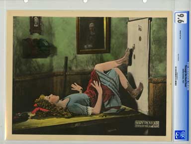 THROUGH THE BACK DOOR (1921) CGC LOBBY CARD NM+ 9.6
