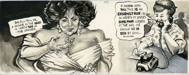 BOB BOZE BELL - ELIZABETH TAYLOR / TELEMARKETER ORIGINAL ART