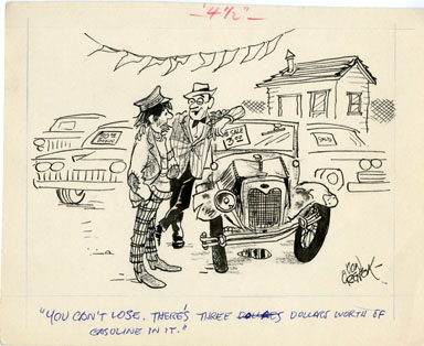 DON OREHEK - JOKER GAG CARTOON ORIGINAL ART (1967)  