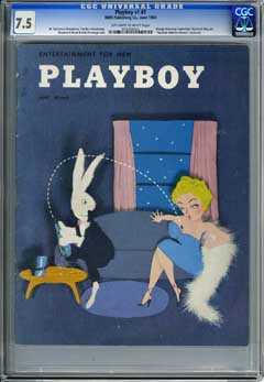 PLAYBOY v1 #7 (1954) CGC VF- 7.5 OWW Pg MARGIE HARRISON