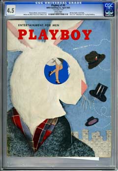PLAYBOY v1 #5  (1954)CGC VG+ 4.5 WHT Pgs RAY BRADBURY