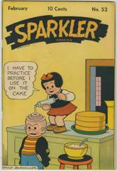 SPARKLER COMICS #52 NANCY - LOST VALLEY Pedigree NICE!!
