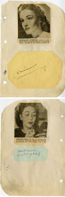 DOROTHY GISH / CONSTANCE CUMMINGS - SIGNED AUTO-BOOK PAGE