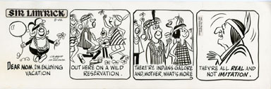 ED NOFZIGER -SIR LIM'RICK DAILY ART 08-22-67 VACATION