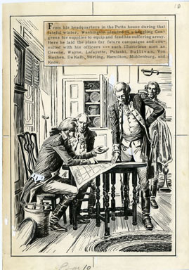 FRED RAY - VALLEY FORGE PAGE 10 ORIG ART GEORGE WASHINGTON