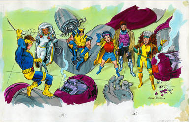 MARIE SEVERIN - ENTER THE X-MEN PGS 28-29 ORIG ART 1994