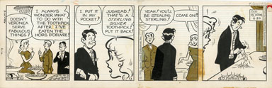 BOB MONTANA - ARCHIE DAILY ORIG ART 4-20-70 TOOTHPICK