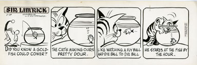 ED NOFZIGER -SIR LIM'RICK DAILY ART 08-29-67 GOLDFISH