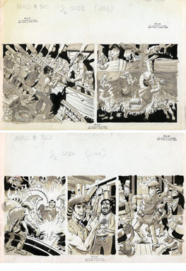 WALLY WOOD - MAD #30 DIZZYLAND: DAVY CRAWCUTT ORIG ART