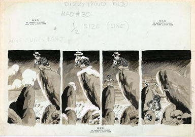 WALLY WOOD - MAD #30 DIZZYLAND: RARE BIRD ORIG ART 1956