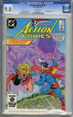 ACTION COMICS #555 (1984) CGC NM/MT 9.8 WHITE Pages