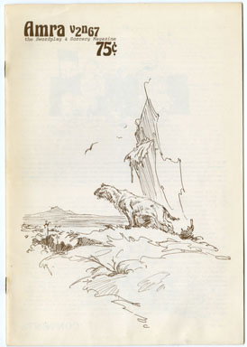 AMRA V2 #67 FANZINE (1977) ROY KRENKEL / L. SPRAGUE DeCAMP