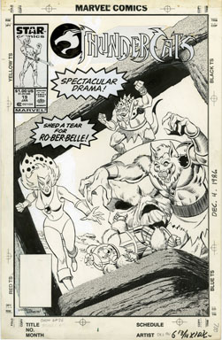 JOSE DELBO / AL WILLIAMSON -THUNDERCATS #19 COVER ART 1987