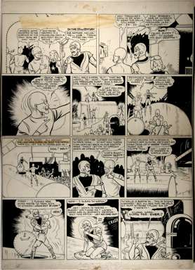 DICK CALKINS STUDIO - BUCK ROGERS SUNDAY ORIG ART 1939