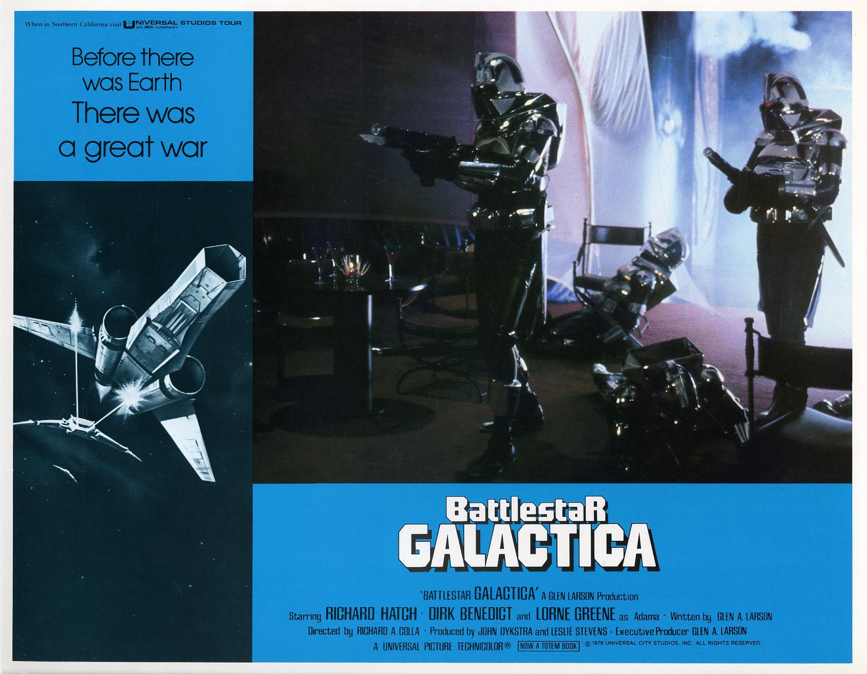 BATTLESTAR GALACTICA (1978) LobbySet of 4 DIRK BENEDICT