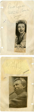 GERTRUDE BEACH / WILLIAM KINCAID - SIGNED AUTOGRAPH BOOK PG