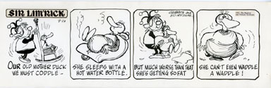ED NOFZIGER -SIR LIM'RICK DAILY ART 09-22-67 MOTHERDUCK