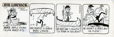 ED NOFZIGER -SIR LIM'RICK DAILY ART 09-26-67 CANOE STU