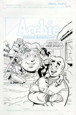 STAN GOLDBERG - ARCHIE DIGEST #205 COVER ORIG ART 2003