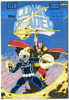 COMIC READER #203 (1982) FANZINE - MIKE MIGNOLA COVER