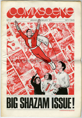 COMIXSCENE #2 FANZINE 1973 SHAZAM/CAPT MARVEL STERANKO