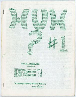 HUH? #1 (1967) FANZINE - LARRY HERNDON / FAN FICTION