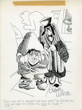 GAHAN WILSON - QUASIMODO / HUNCHBACK CARTOON ORIGINAL ART