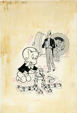 WARREN KREMER - RICHIE RICH #111 COVER ORIG ART 1971