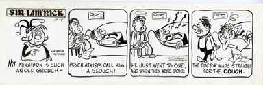 ED NOFZIGER -SIR LIM'RICK DAILY ART 10-04-67 OLD GROUCH