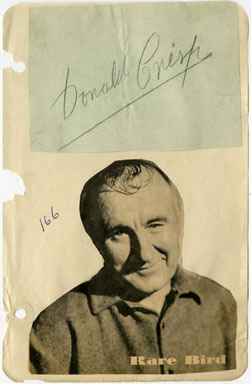 DONALD CRISP - SIGNED AUTOGRAPH BOOK PAGE  1940s