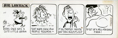 ED NOFZIGER -SIR LIM'RICK DAILY ART 11-7-67 GERM SQUIRM