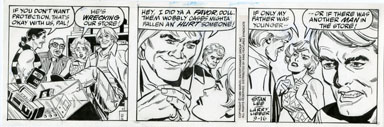 LARRY LIEBER -SPIDER-MAN DAILY ORIG ART 9-16-89 BULLY