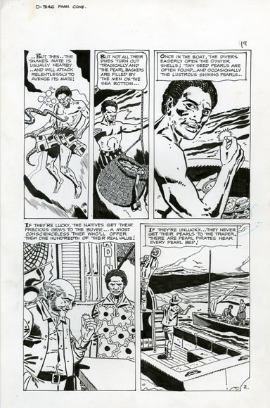 PAT BOYETTE - PHANTOM #52 PAGE 2 ORIG ART  OUT ON REEF