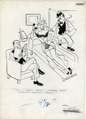 POSNER WALSH - LAUGH DIGEST GAG ORIG ART 1965  LINGERIE